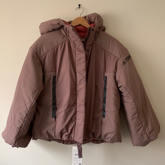 Adidas TERREX MYSHELTER COLD.RDY Down-Fill Jacket Mauve HG3163 Women Size S $350 - Picture 1 of 11